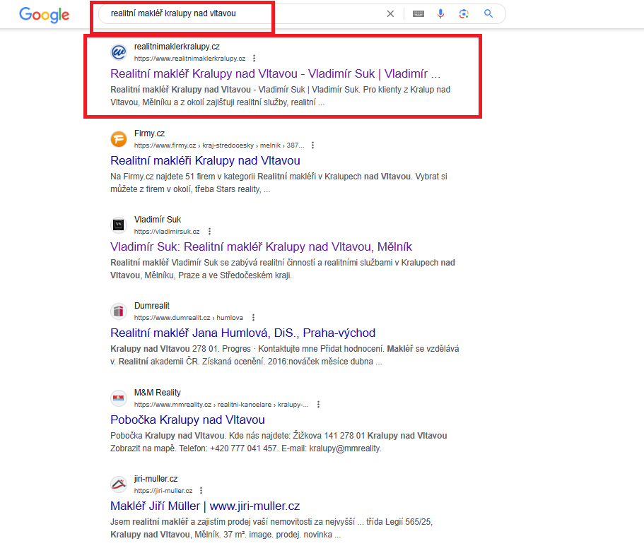 Realitní makléř Kralupy nad Vltavou - web